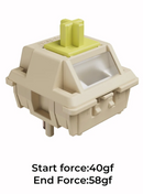 Keychron Silk POM Mechanical Switch - Banana (110 Switches)