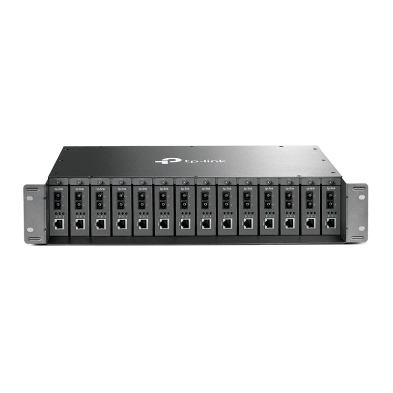 TP-Link 14-slot Unmanaged Media Converter Chassis, Single Power Supply