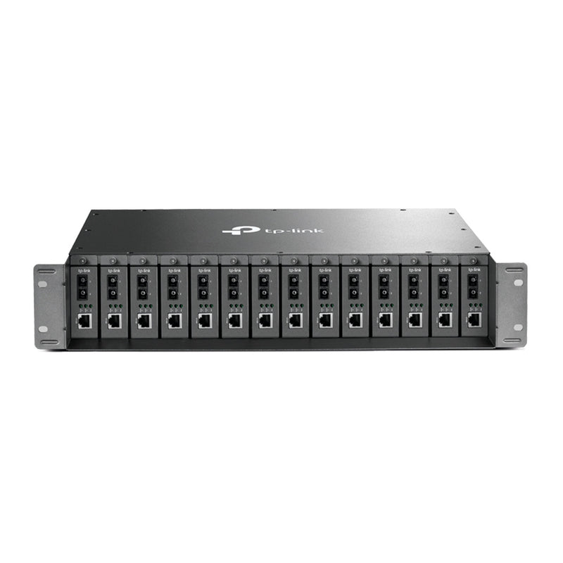 TP-Link 14-slot Unmanaged Media Converter Chassis, Single Power Supply