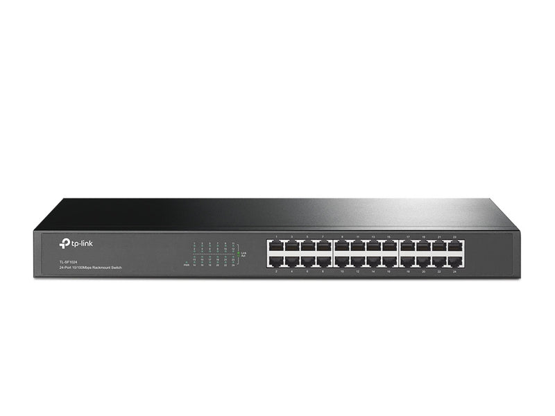 TP-Link 24 Port 10/100M Switch, Metal 19" Rackmountable (Brackets Included)