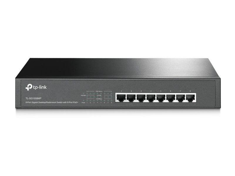 TP-LINK TL-SG1008MP 8-port Gigabit PoE+ Switch, PoE+ for All 8 Ports, 124W PoE power supply