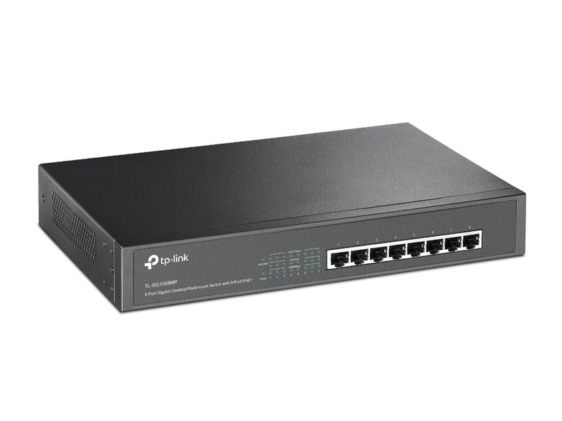 TP-LINK TL-SG1008MP 8-port Gigabit PoE+ Switch, PoE+ for All 8 Ports, 124W PoE power supply