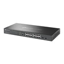 TP LINK JetStream 16-Port 2.5GBASE-T and 2-Port 10GE SFP+ L2+ Managed Switch with 8-Port PoE+ by Omada SDN
