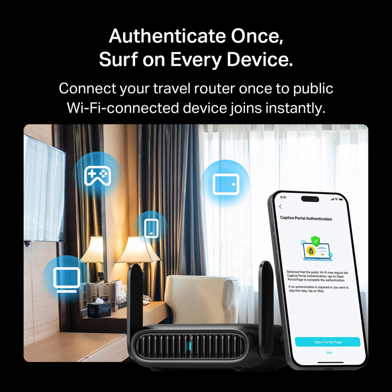 TP-Link TL-WR1512X, AX1500 Wi-Fi 6 Travel Router