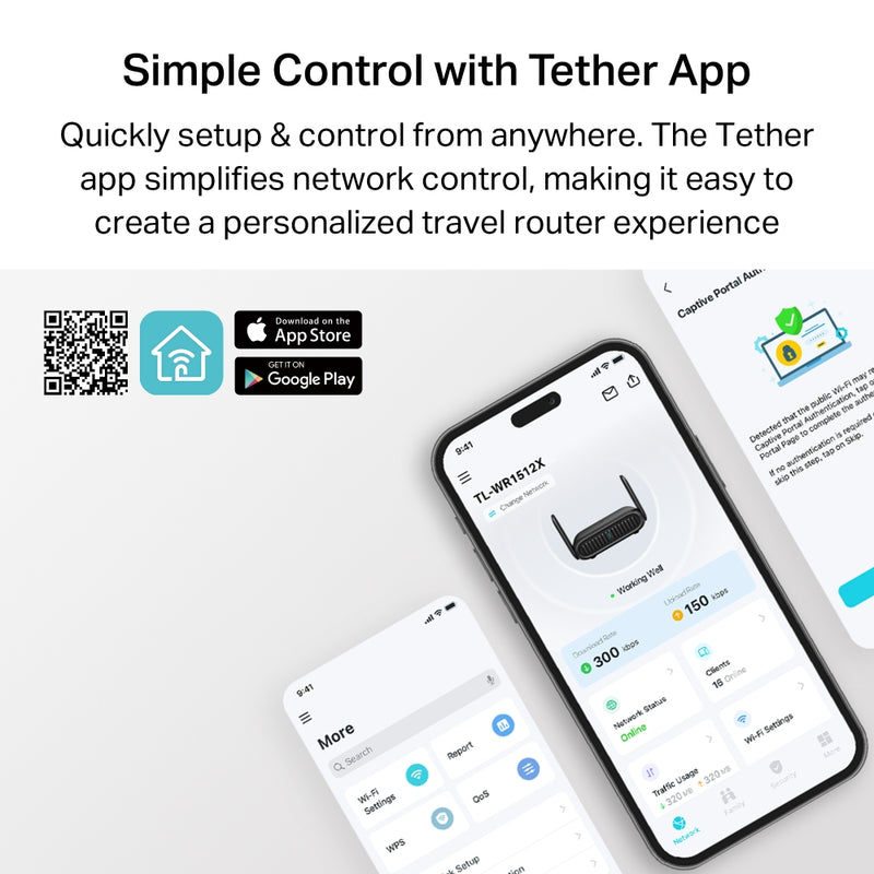 TP-Link TL-WR1512X, AX1500 Wi-Fi 6 Travel Router
