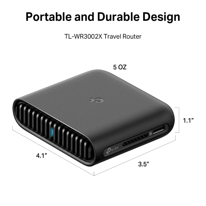 TP LINK AX3000 Gigabit Wi-Fi 6 Portable Travel Router