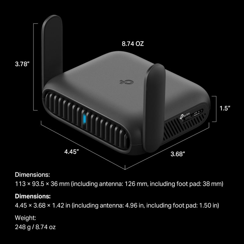 TP-Link TL-WR3602BE, BE3600 Wi-Fi 7 Travel Router