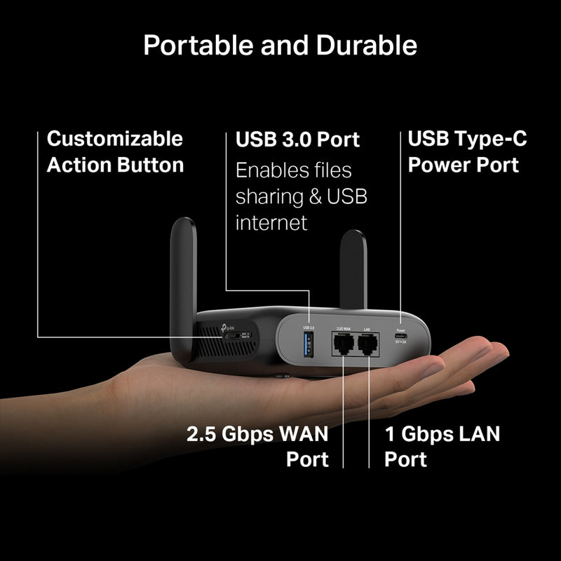 TP-Link TL-WR3602BE, BE3600 Wi-Fi 7 Travel Router