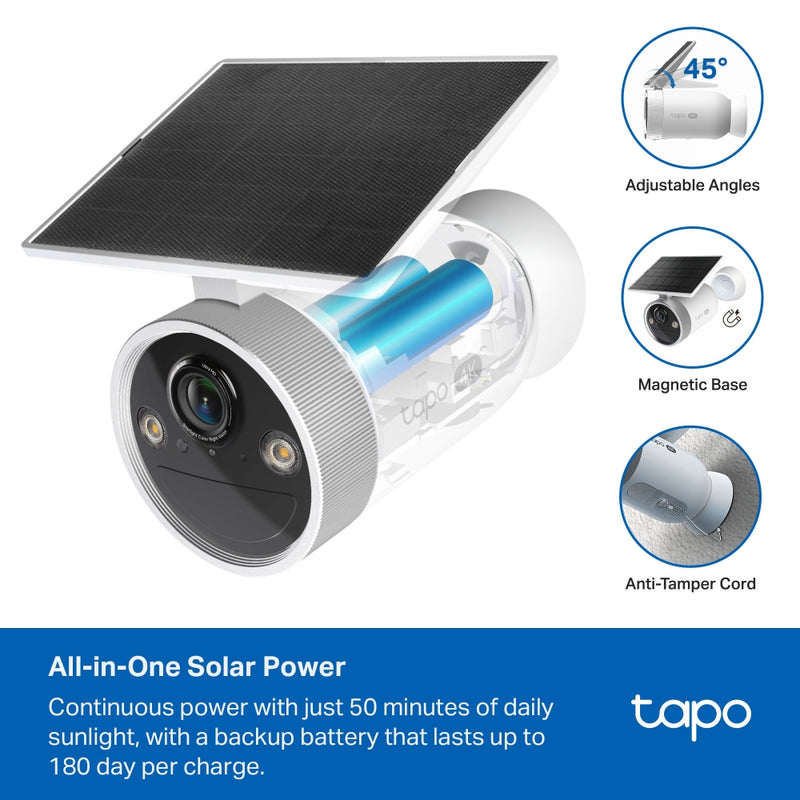 TP-Link Tapo C465, Battery-Powered Security Camera with Built-In Solar Panel