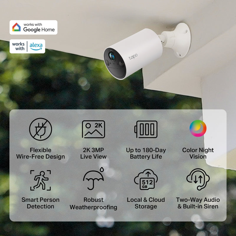 TP-Link Smart Wire-Free Indoor/Outdoor Security Camera 2 Pack