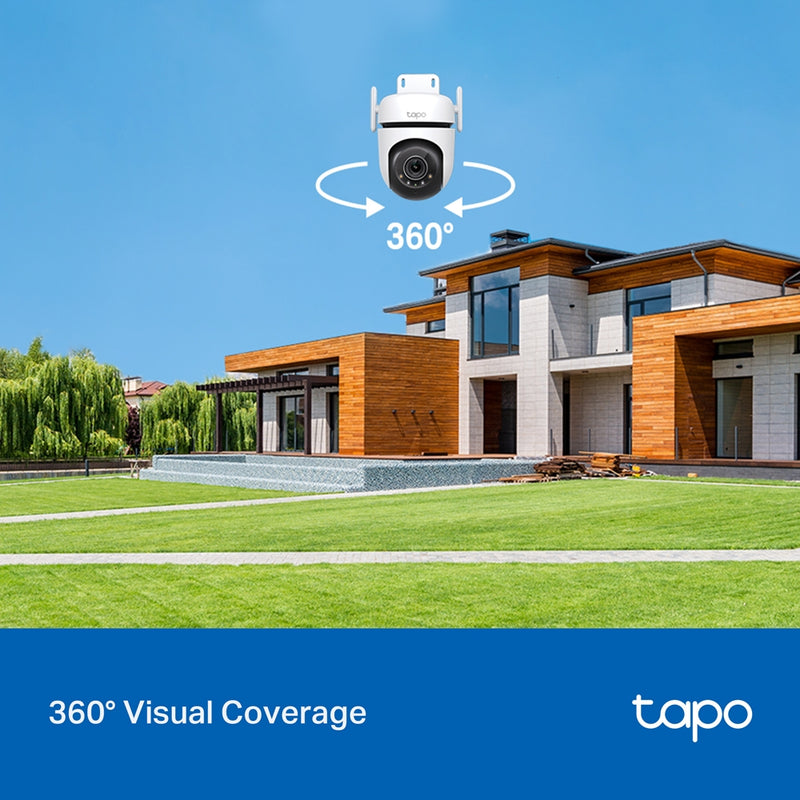 TP-Link Tapo C520WS Outdoor Pan/Tilt Security Wi-Fi Camera, 2k, 1080P, 360° horizontal & 130° vertical , Power : AC Adapter