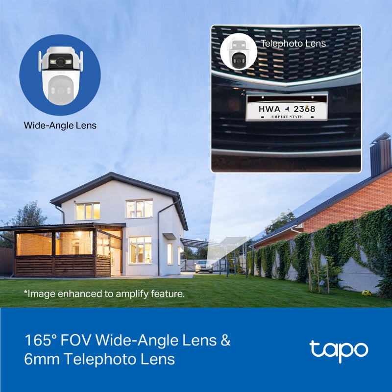 TP-Link Tapo C545D, Outdoor Dual Lens Pan/Tilt Security Camera