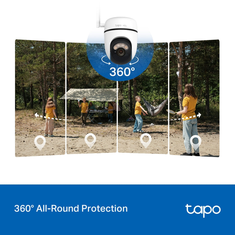TP-Link Tapo C615G KIT Solar-Powered Pan/Tilt 4G LTE Security Camera Kit