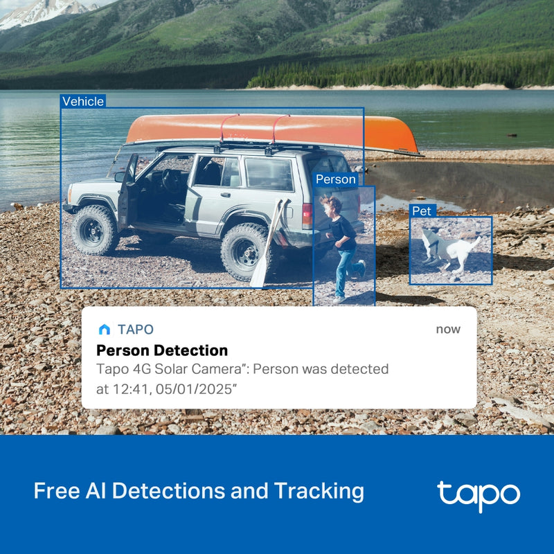 TP-Link Tapo C615G KIT Solar-Powered Pan/Tilt 4G LTE Security Camera Kit
