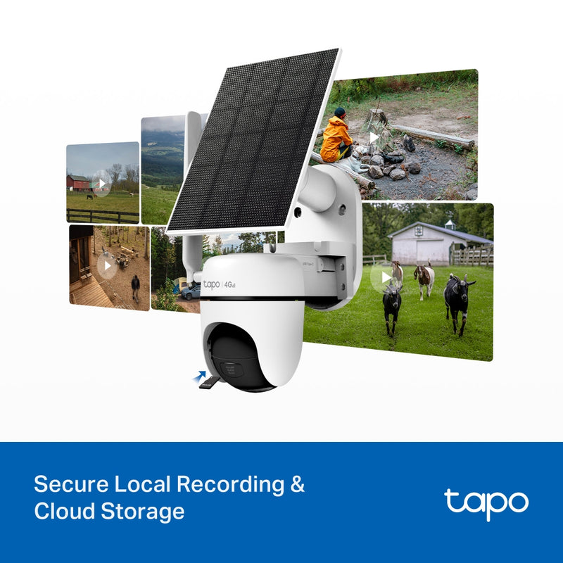 TP-Link Tapo C615G KIT Solar-Powered Pan/Tilt 4G LTE Security Camera Kit