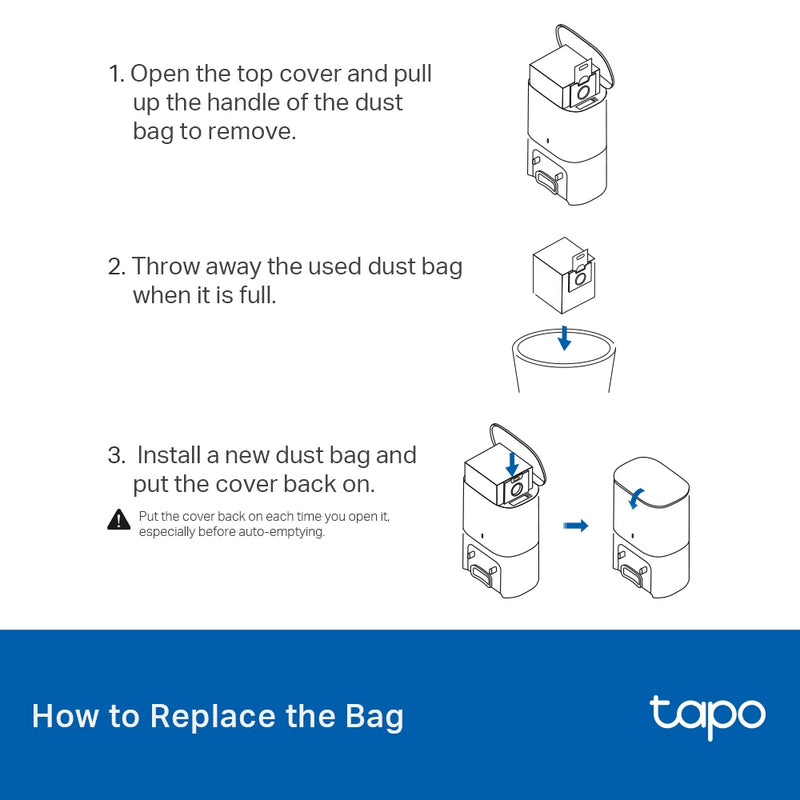 TP-Link Tapo RVA202 Tapo Robot Vacuum Disposable Dust Bag (5 Pcs)
