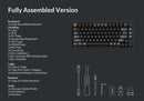 Keychron V1 Ultra 8K Wireless Silk POM Switch RED Custom Mechanical Keyboard