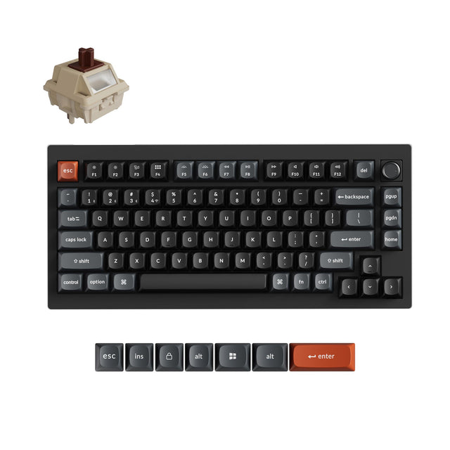 Keychron V1 Ultra 8K Wireless Silk POM Switch BROWN Custom Mechanical