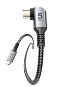 Vention USB 3.0 C Male to C Male Right Angle VR Cable 3M Gray Aluminum Alloy Type