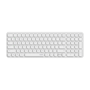 Rapoo E9350L Wireless Multi-mode Ultra-slim 99 Key Keyboard with Bluetooth and 2.4g White