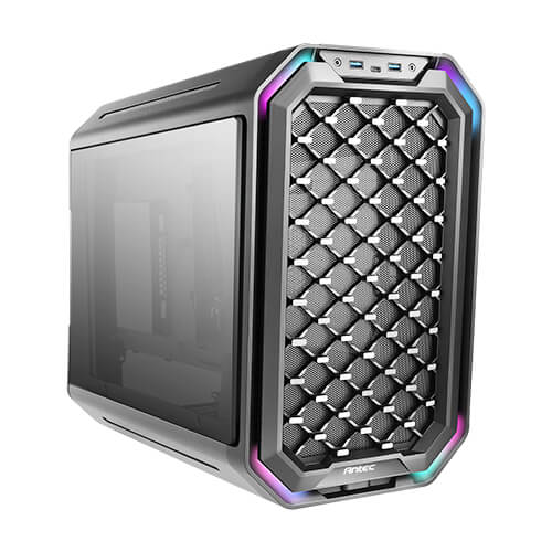 Antec Dark Cube MATX case with dual front Panel Aluminum Alloy Body Mid Tower Case