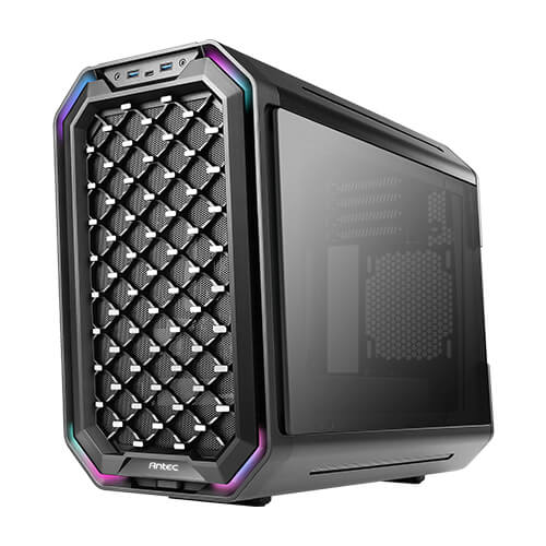 Antec Dark Cube MATX case with dual front Panel Aluminum Alloy Body Mid Tower Case