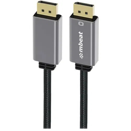 mbeat Tough Link 1.8m 16K DP to DP Cable - Space Grey