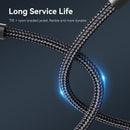 Vention Nylon Braided USB 2.0 C Male to C Male 3A Cable 1.5M Black LED Type