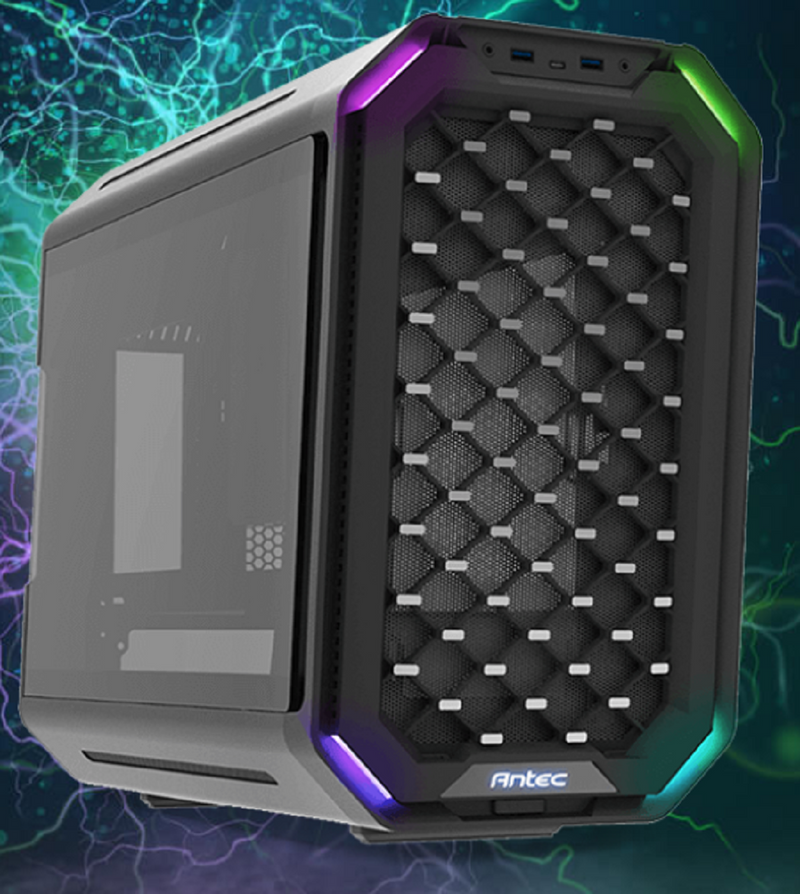 Antec Dark Cube MATX case with dual front Panel Aluminum Alloy Body Mid Tower Case