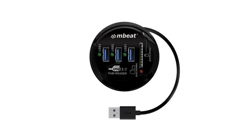 mbeat Portable USB 3.0 Hub and Card Reader