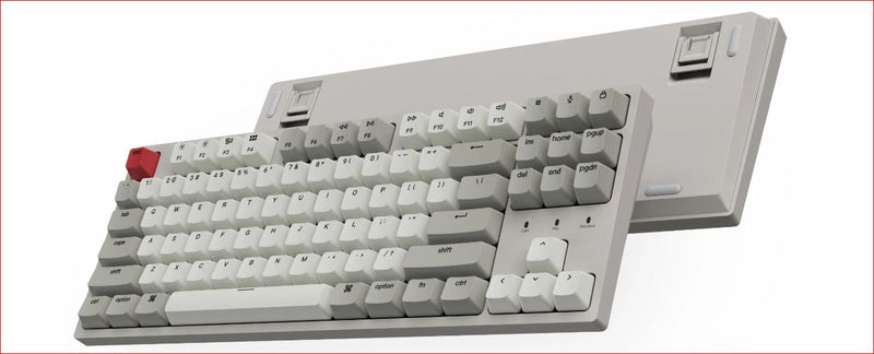 Keychron C1-K1Z, 80% TKL Layout 87 Keys, Retro, Red Switch, Non-backlight, Gateron G Pro, Mechanical Wired Keyboard
