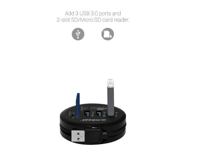mbeat Portable USB 3.0 Hub and Card Reader