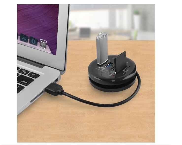 mbeat Portable USB 3.0 Hub and Card Reader
