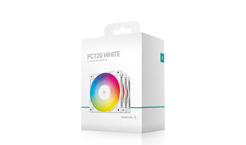 Deepcool FC120 RGB PWM White fan 3 pack