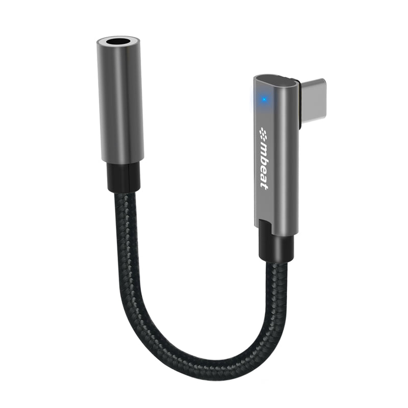 mbeat Tough Link USB-C to 3.5 Audio Adapter - Space Grey