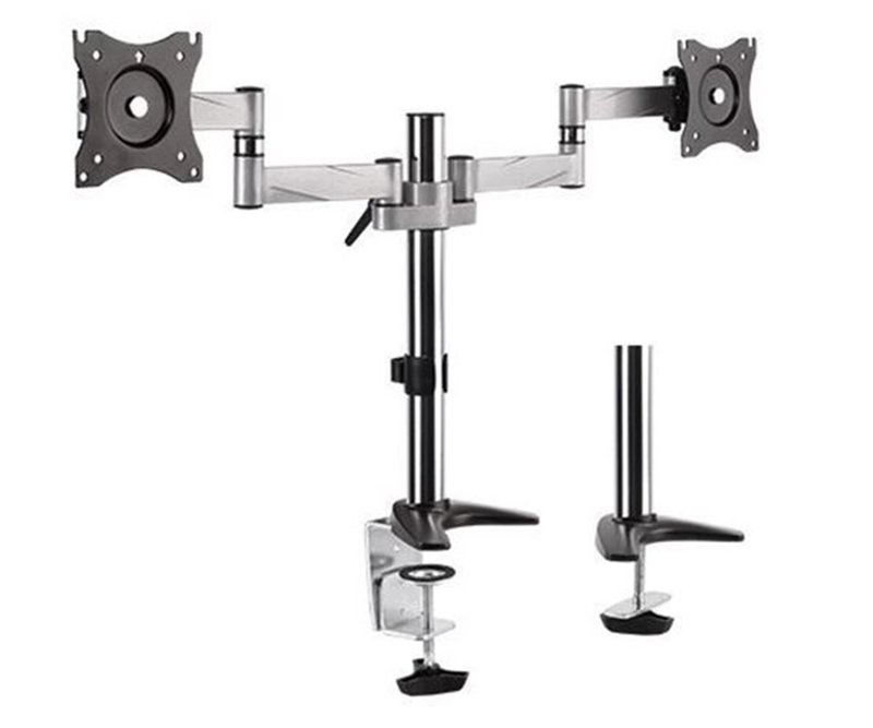 Bracom Aluminum LCD VESA Desk Mounts for LCD Screen Size 13"-27" (dual) Desk Mount