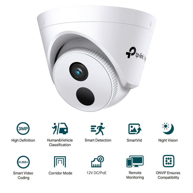 TP-Link VIGI C430I (4mm) 3MP IR Full-Colour Turret Network Camera