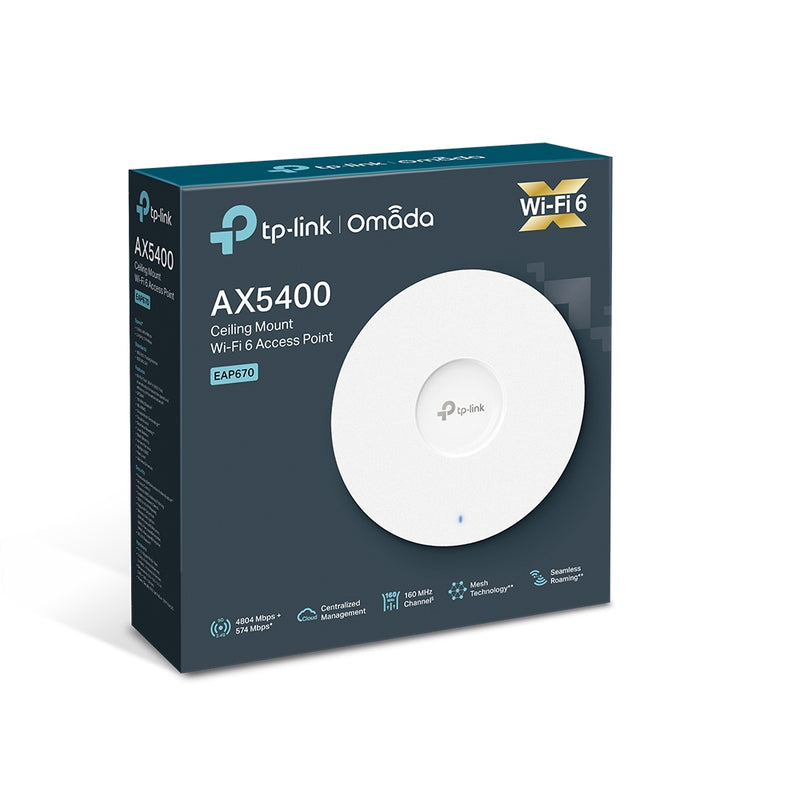 TP-Link AX5400 Ceiling Mount WiFi 6 Access Point by Omada SDN