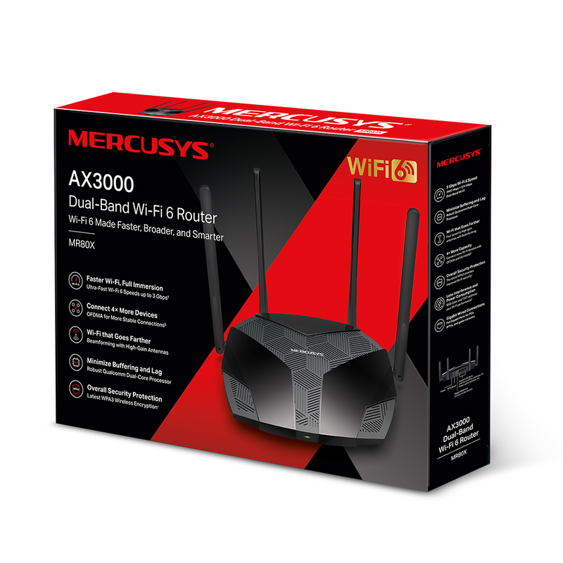 Mercusys AX3000 Dual-Band Wi-Fi 6 Router