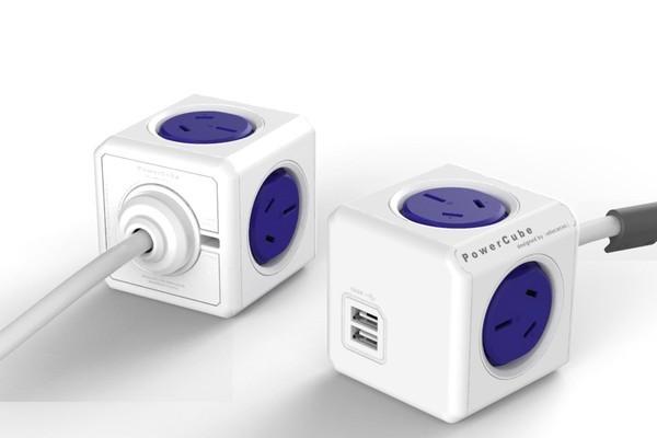 ALLOCACOC POWERCUBE Extended Outlets with USB 1.5M - Blue (0114)