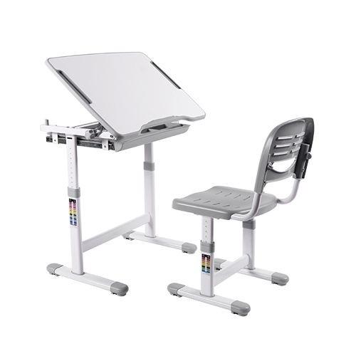 Bracom Ergonomical Height Adjust kids desk and chair set- Grey