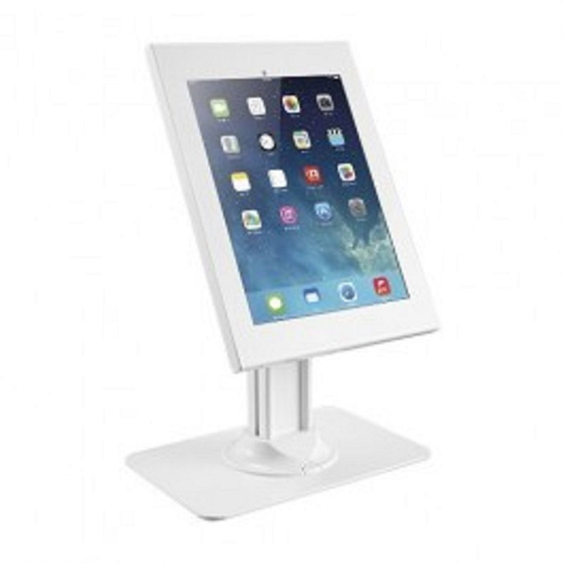 Bracom PENC26-02N Anti-theft Steel Countertop Kiosk for 9.7/10.2/10.5 IPAD - Matte White