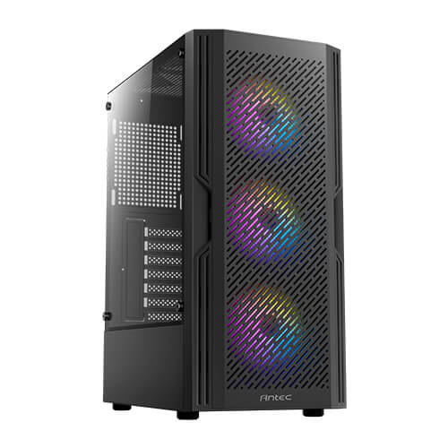 Antec AX20 with 3 x 120mm RGB Fans. Mid Tower Case