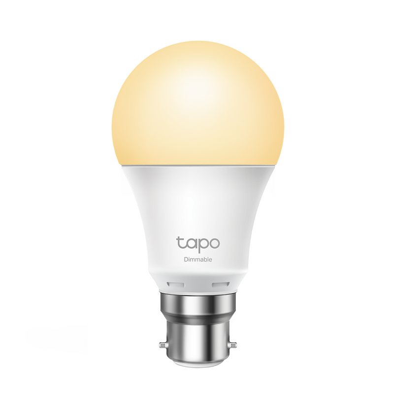 TP-Link Tapo L510E Smart Wi-Fi Dimmable LED Bulb, B22, 8.7W, 806 Lumens, 2700K , Bayonet