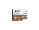 Lexar 64GB MicroSD Class 10, UHS-I (U3), V30, up to 100MB/s read / 90MB/s write