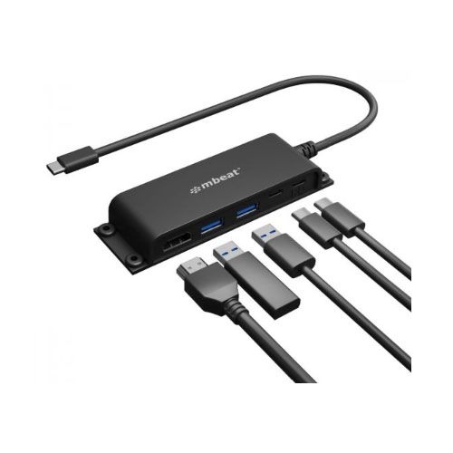 mbeat Mountable 5-Port USB-C Hub