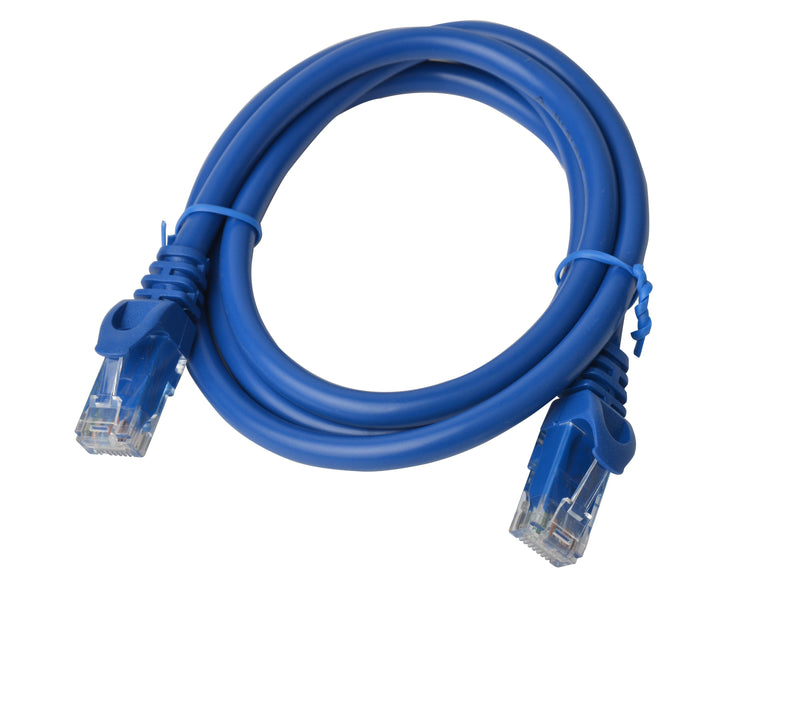 Cat 6a UTP Ethernet Cable, SnaglessÂ - 1m (100cm) Blue