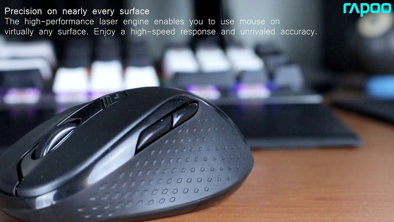 Rapoo M500 SILENT multi-mode Wireless Optical Mouse black