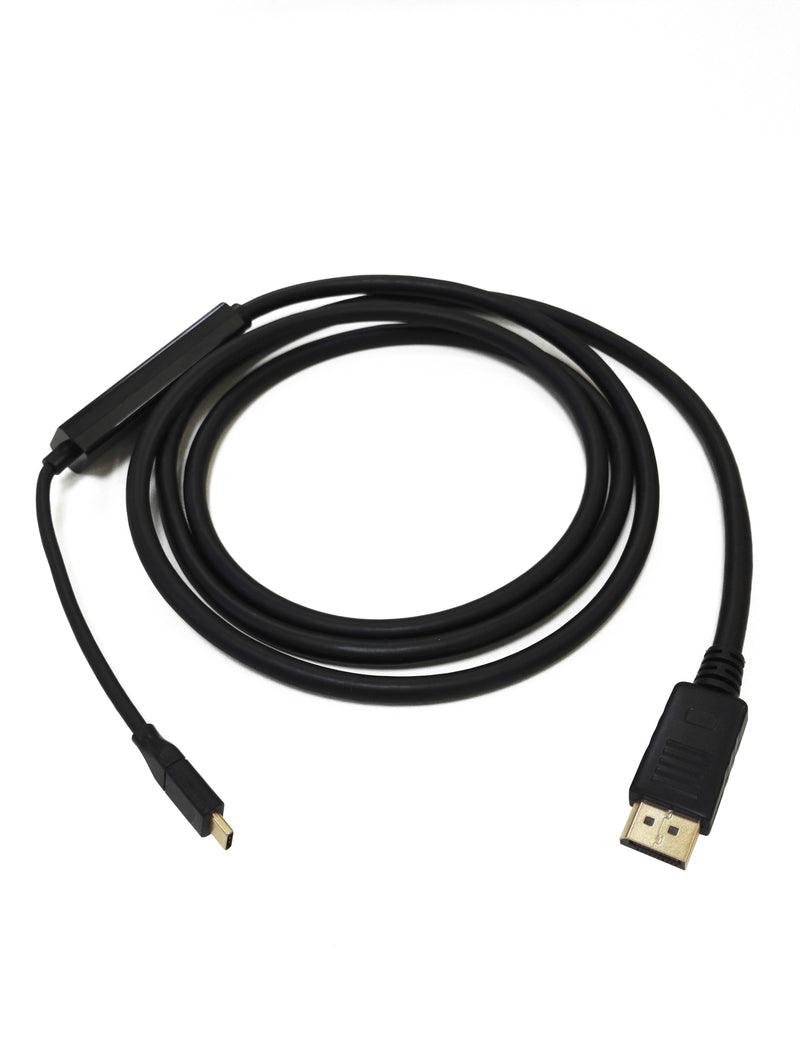 8Ware USB Type-C to Display Port (version 1.2) M/M Black - 2m