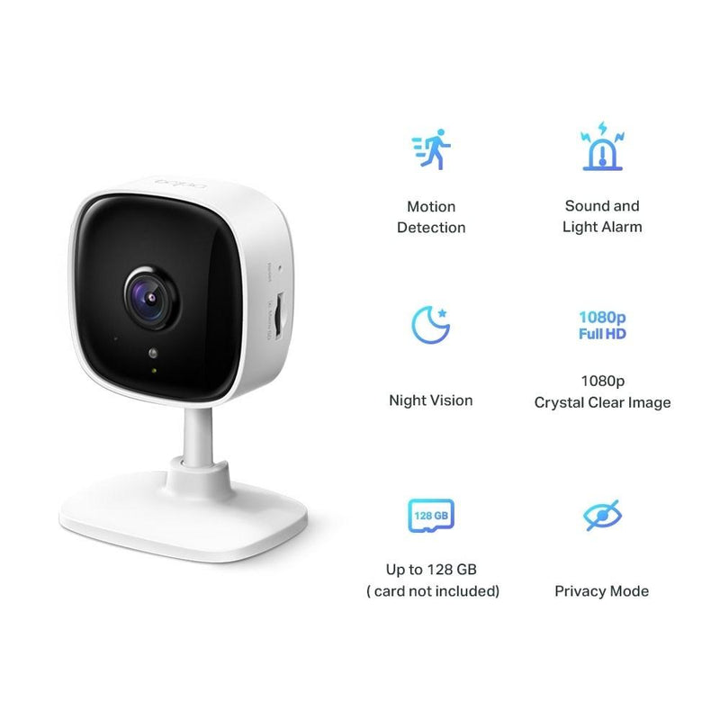 TP-Link Tapo C100 Indoor Home Security WiFi Camera, 105° Rotational View, 1080P, Battery Powered